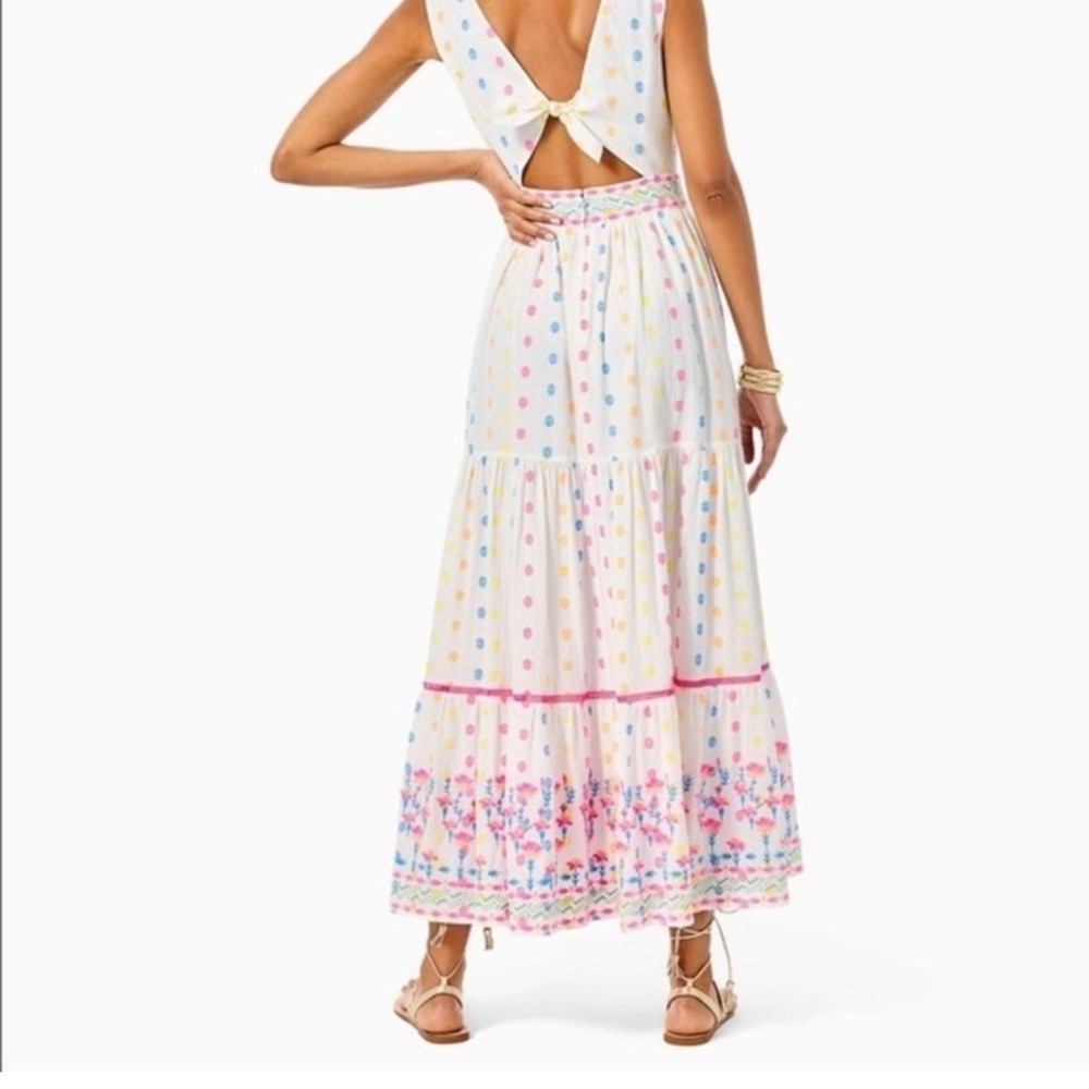 HTF NWOT Lillly Pulitzer Charleen Maxi Dress Tropical
Dot Clip size 16